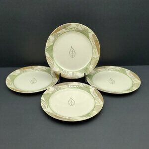 Corelle Textured Leaves Salad Dessert Plates Corning Leaf Appetizer Plates